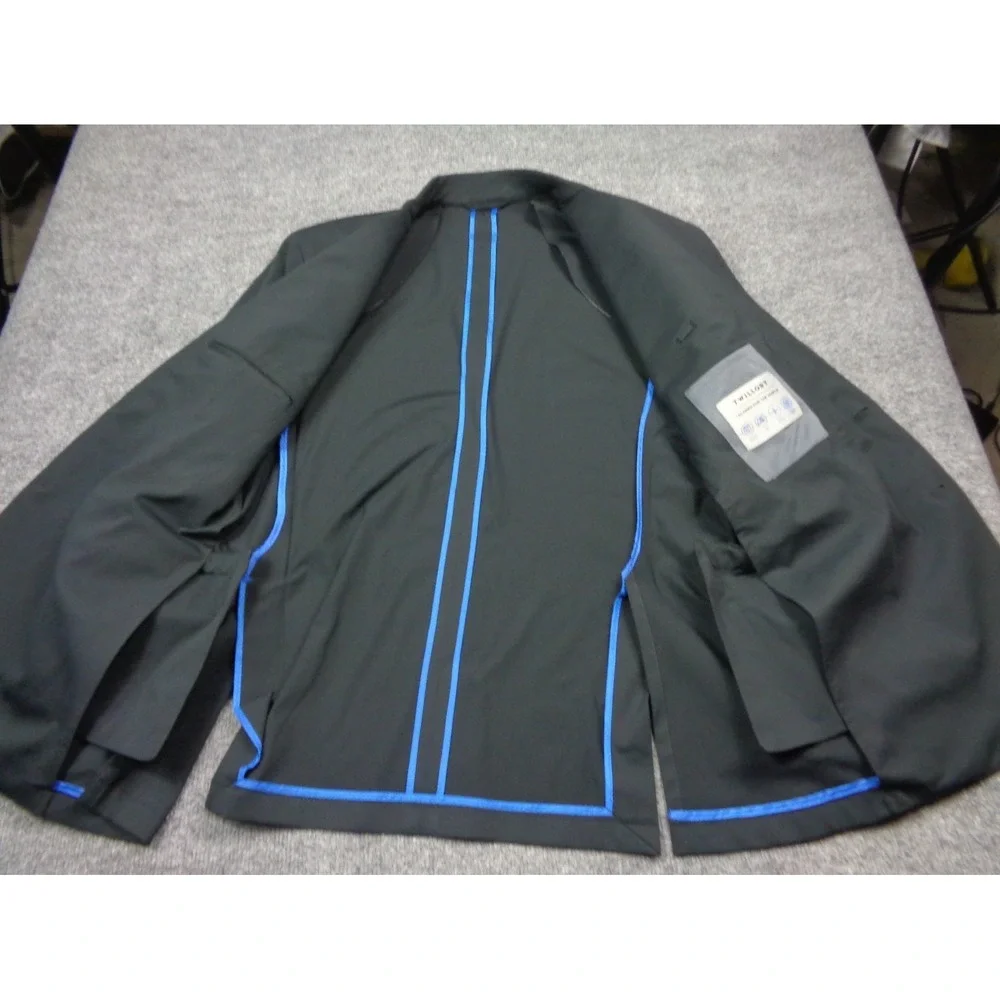 Twillory Performance Blazer 44R Black Stretch Travel Sport Coat Washable Tech